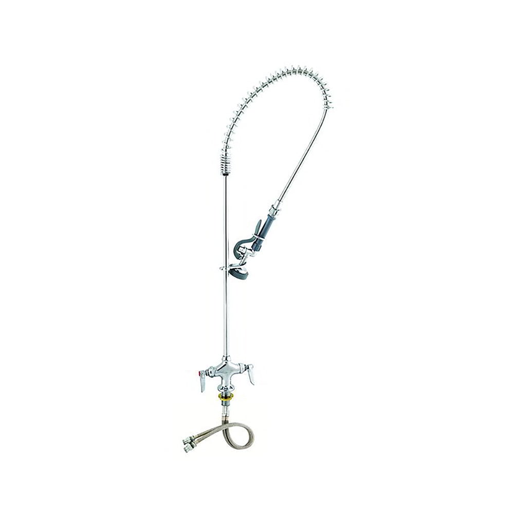 064-B0113SWV Pre-Rinse Spray Valve w/ 44" Flexible Hose, Spring Action Gooseneck, Stainless