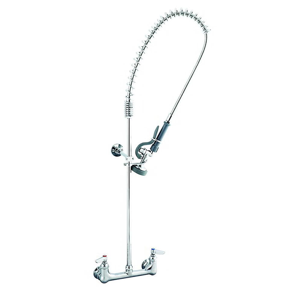 064-B0133CRB 33 5/16"H Wall Mount Pre Rinse Faucet - 1.15 GPM, Base with Nozzle