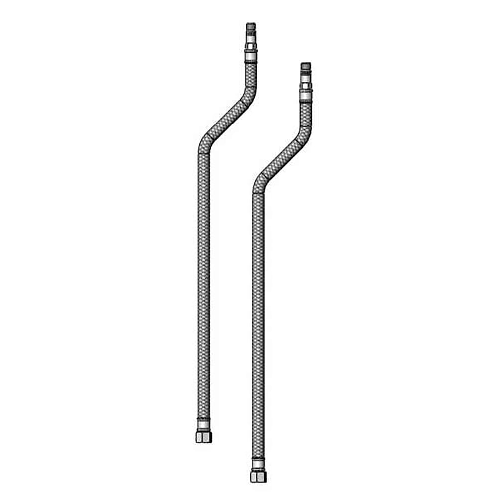 064-01687945 Flex Supply Hoses, 3/8" Compression x 1/8" NPSM, Stainless Steel