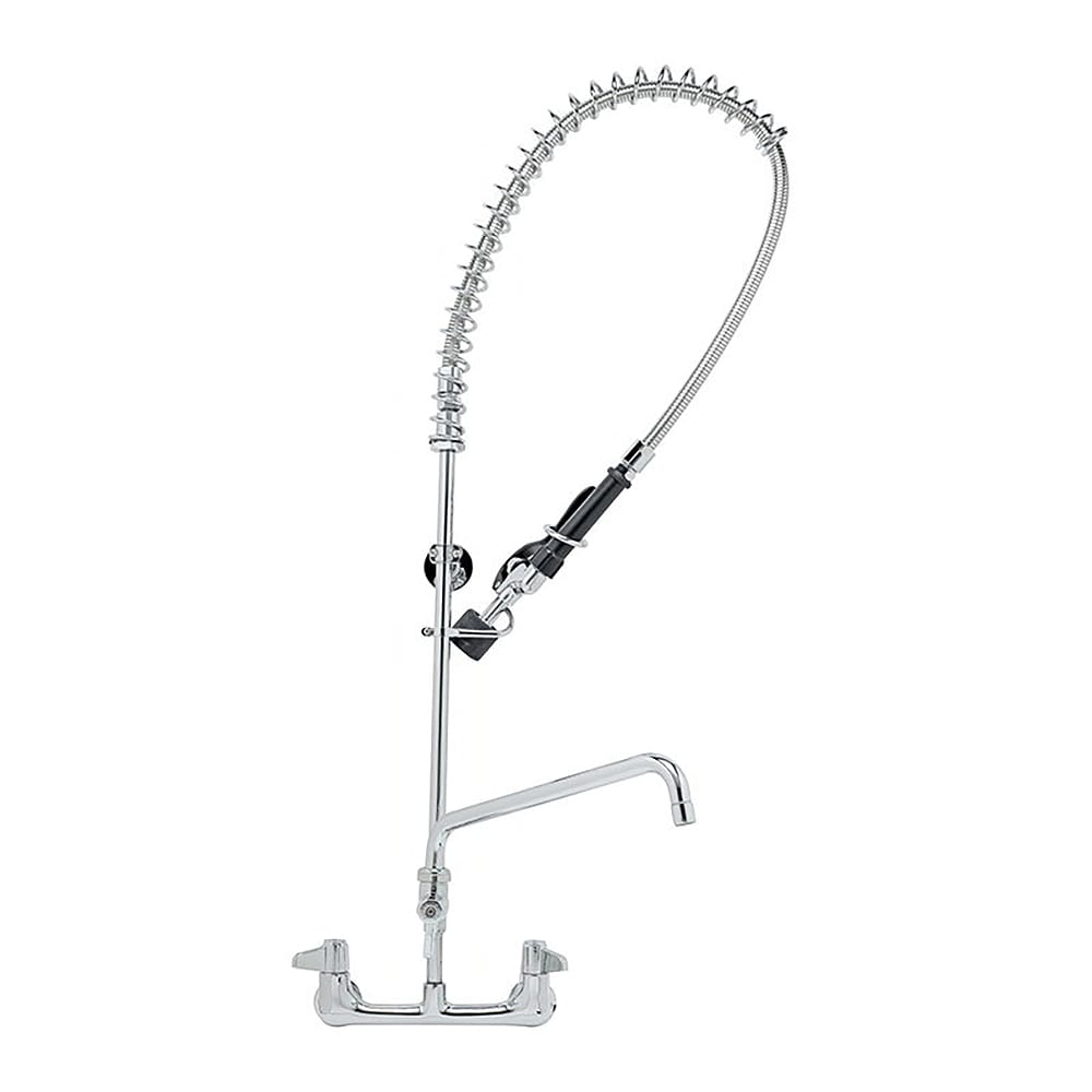 064-5PR8W12C 35 11/16"H Wall Mount Pre Rinse Faucet - 1 1/5 GPM, Base with Nozzle