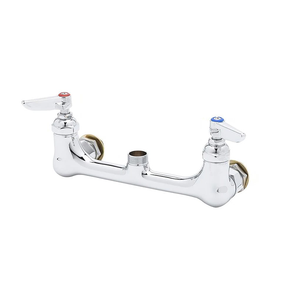 064-B0230CCLN Sink Mixing Faucet, Wall Mount, 8" Centers, Lever Handles