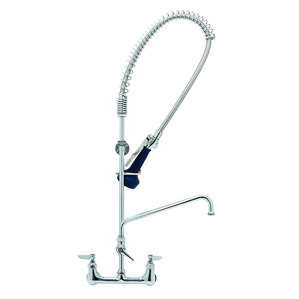 064-B0133A10B08C 37 9/16"H Wall Mount Pre Rinse Faucet - 13/20 GPM, Base with Nozzle