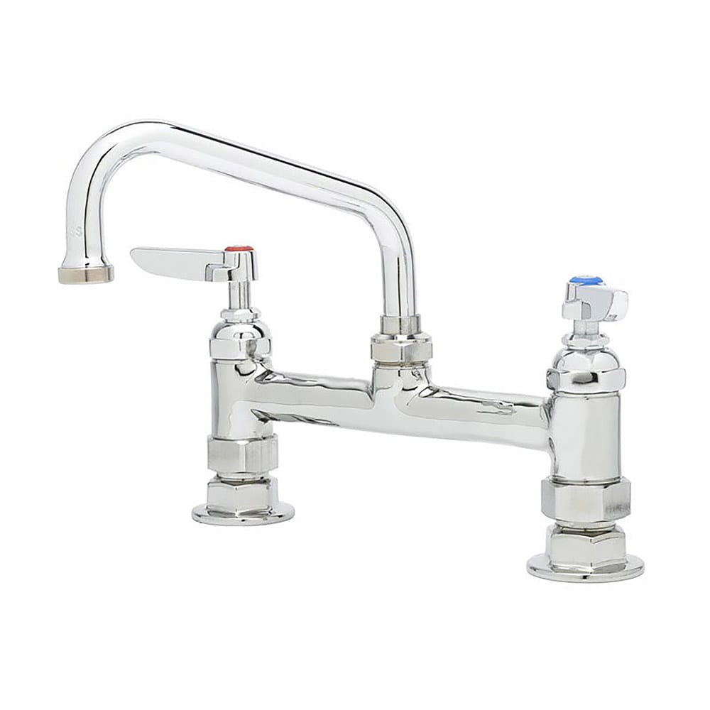064-B0222 Deck Mount Faucet - 6" Swing Spout, 8" Centers