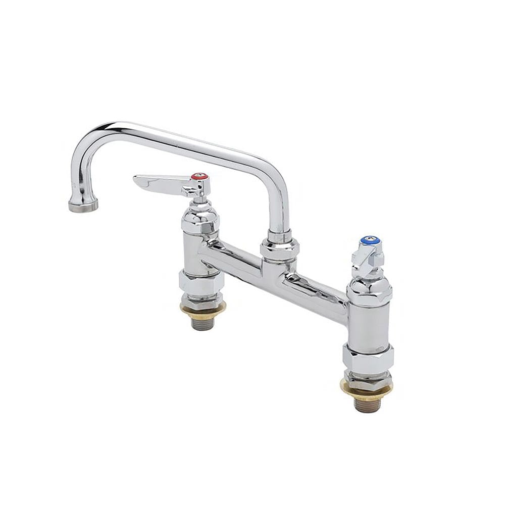 064-B0222CC Deck Mount Faucet - 6" Swing Spout, 8" Centers