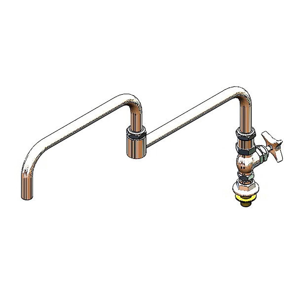 064-B0298 Deck Mount Pot Filler Sink Faucet w/ 24" Double Jointed Swing Nozzle