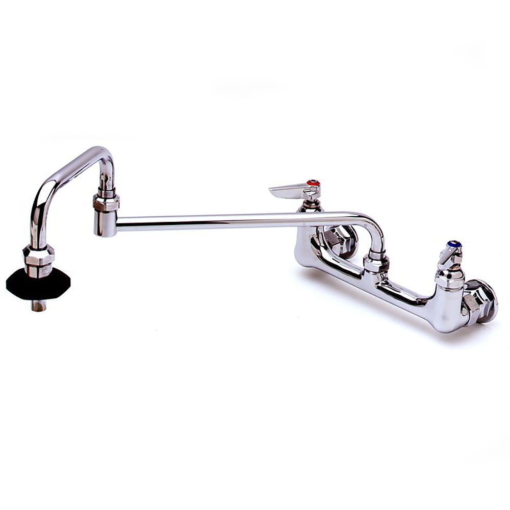 064-B0597 Splash Mount Pot Filler Faucet w/ 18" Double Jointed Swing Nozzle