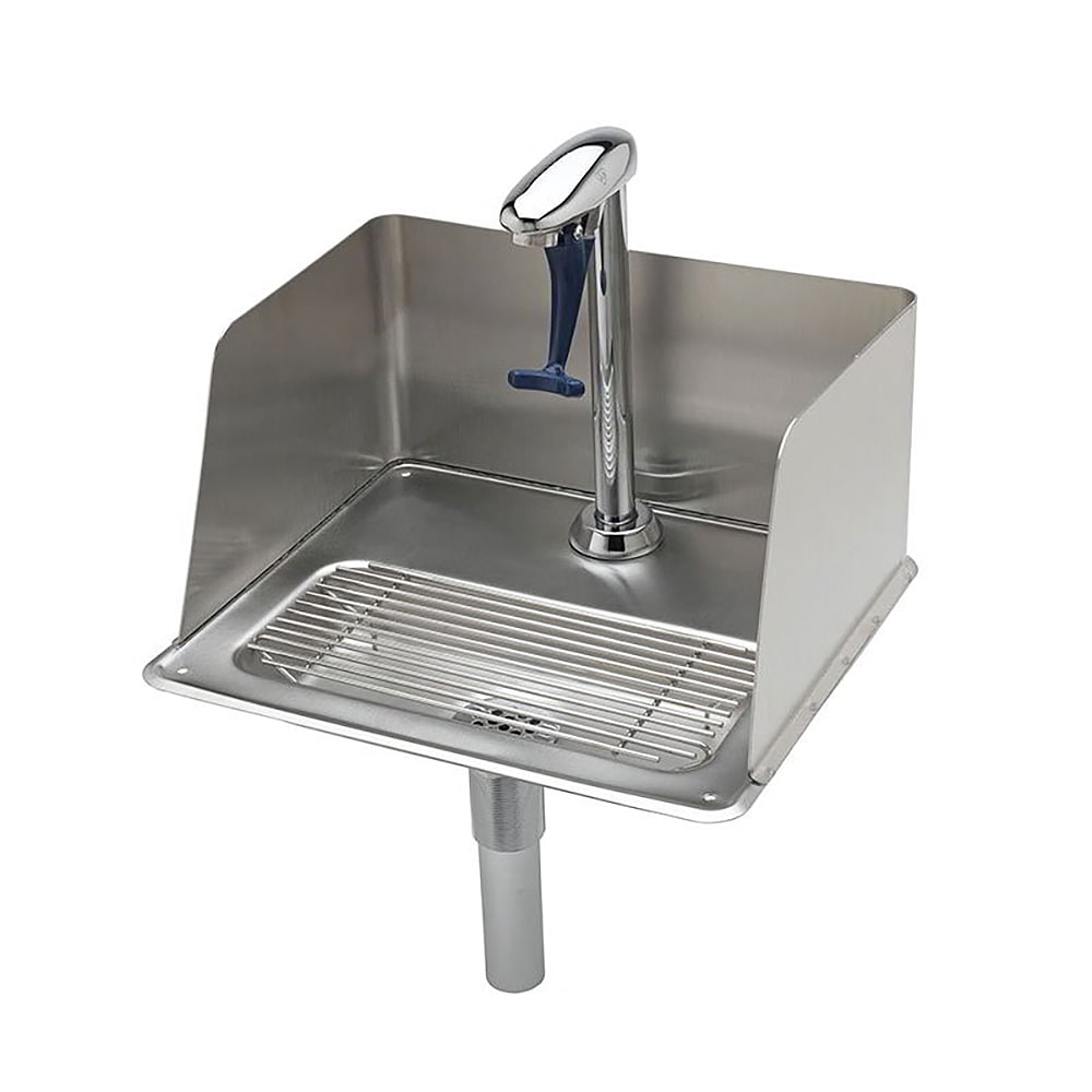 064-B1235 Water Station w/ Splash Guard, 10 1/2 in, Push Back Glass Filler