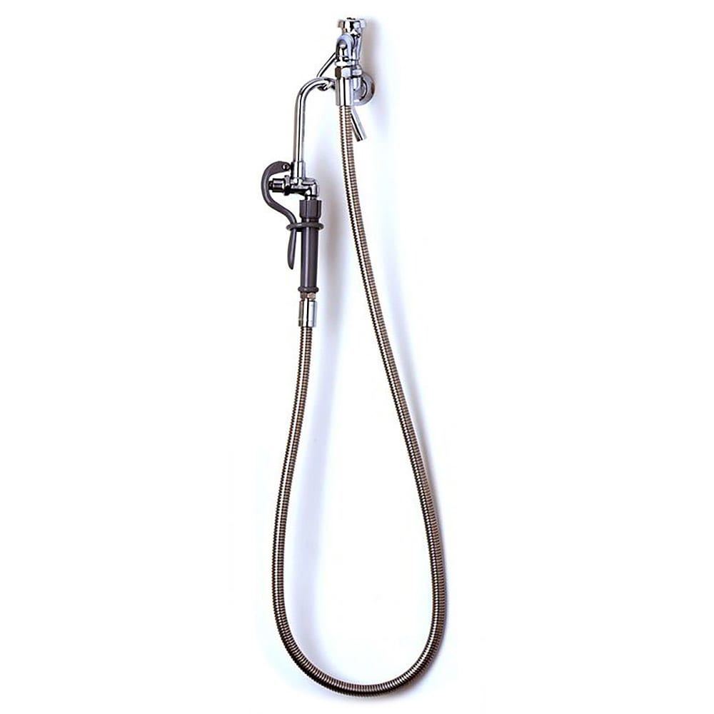 064-B0601 Splash Mount Pot Filler Faucet w/ 60" Hose & Hook Nozzle