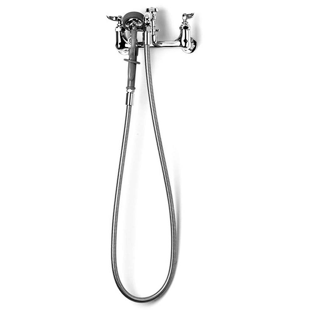 064-B0167 4 11/16"H Wall Mount Pre Rinse Faucet - 1 3/20 GPM, Base with Nozzle