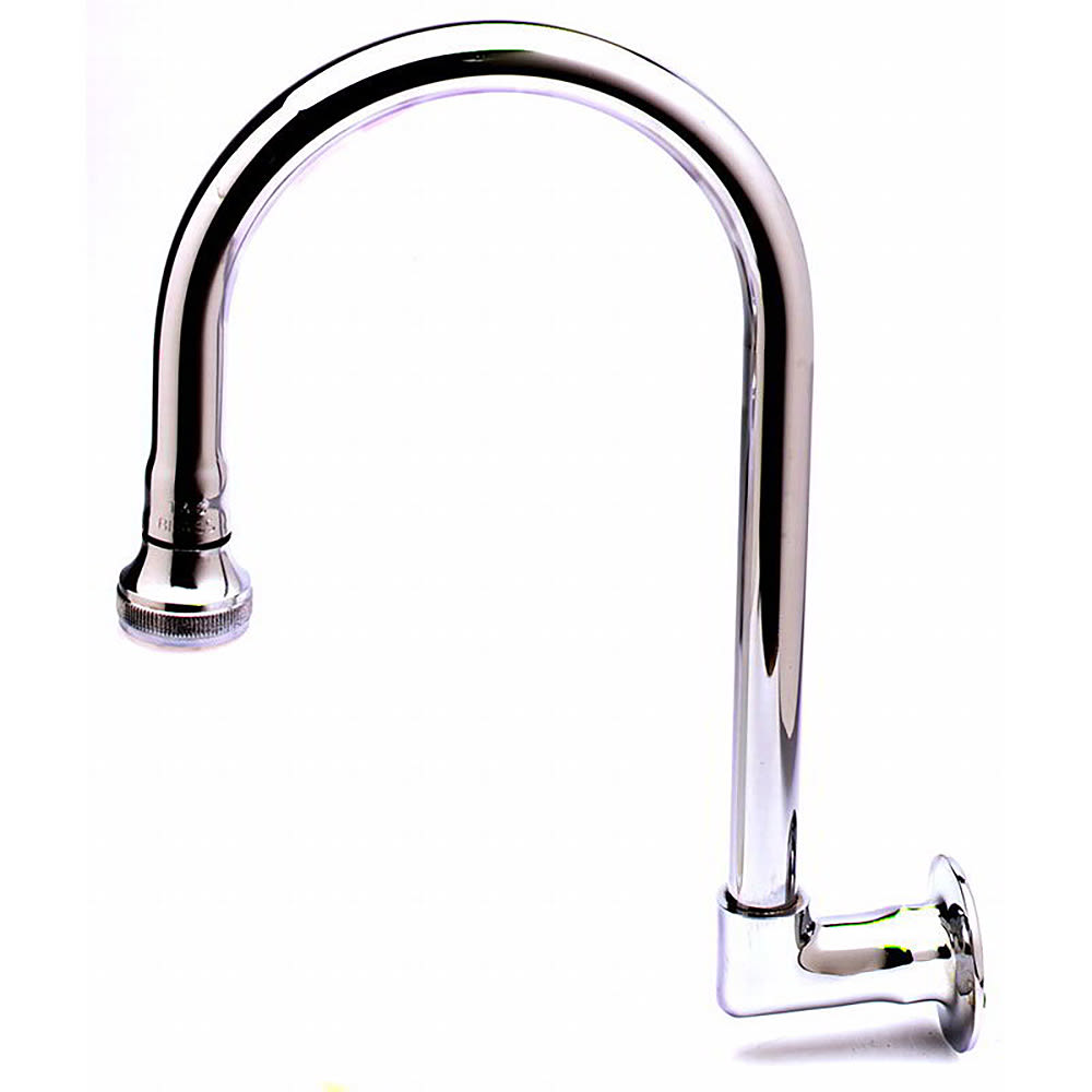 064-B0535 Rigid Goose Neck Spout w/ Rose Spray, 4 1/4" Clearance