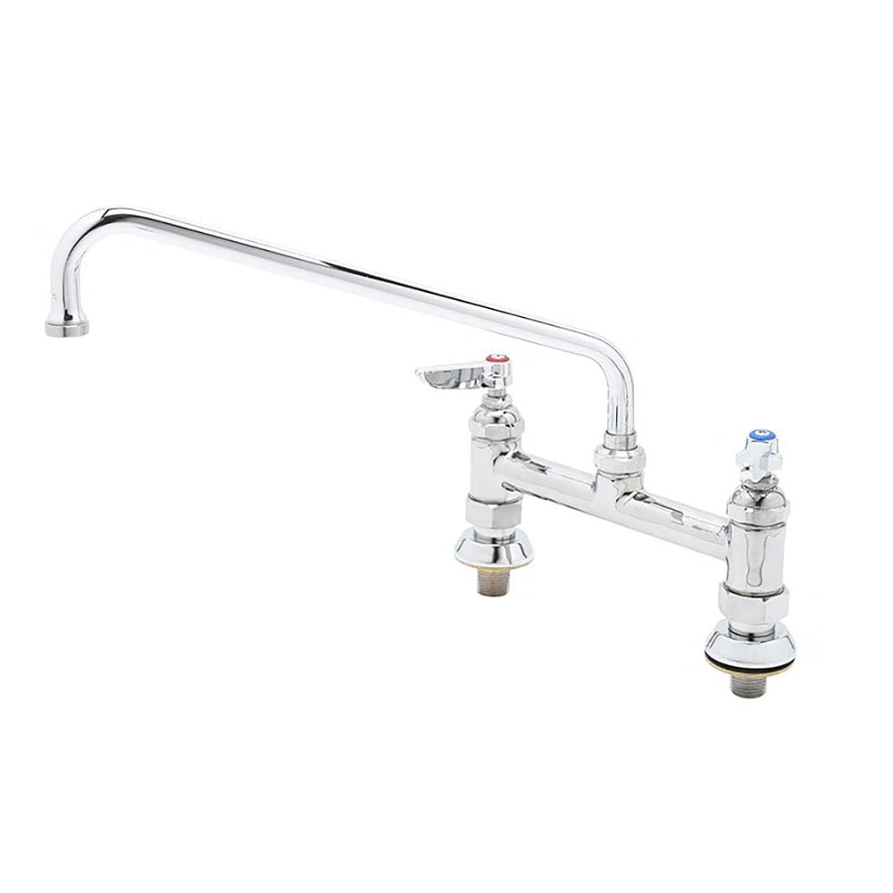 064-B0222EE Deck Mount Faucet - 6" Swing Spout, 8" Centers