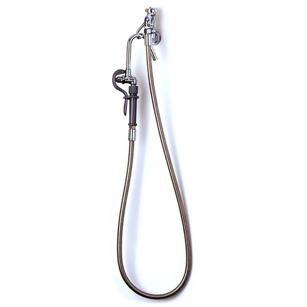 064-B0600 Splash Mount Pot Filler Faucet w/ 68" Hose & Hook Nozzle