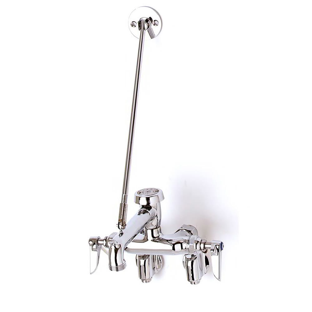 064-B0668POL Service Sink Faucet w/ Adjustable Brace & Vacuum Breaker, Polished