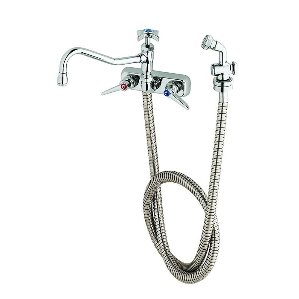 064-B1156 Splash Mount Faucet w/ 8" Swing Nozzle & Hose Spray