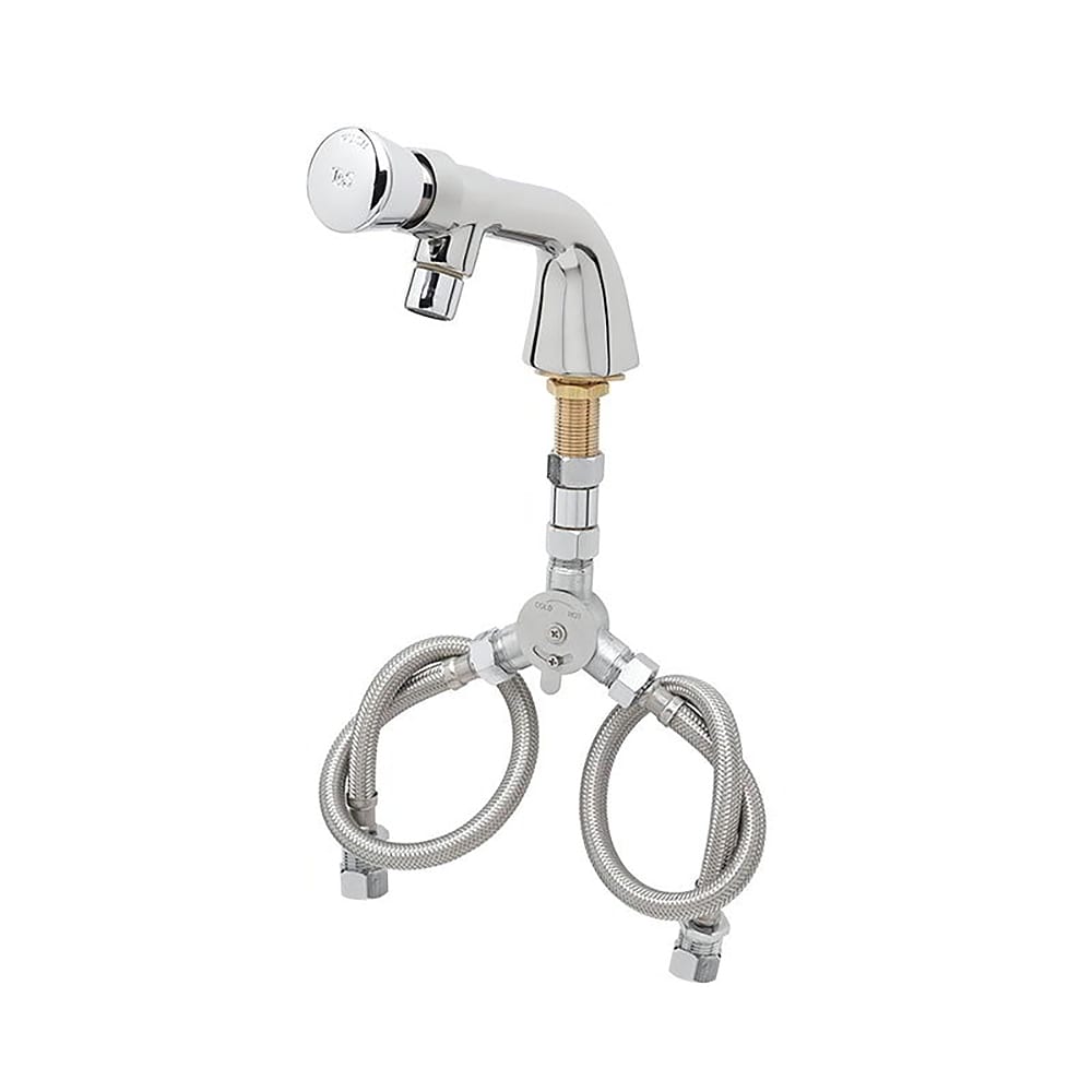 064-B0807 Mixing Faucet, Slow Self-Closing, 4" Centers