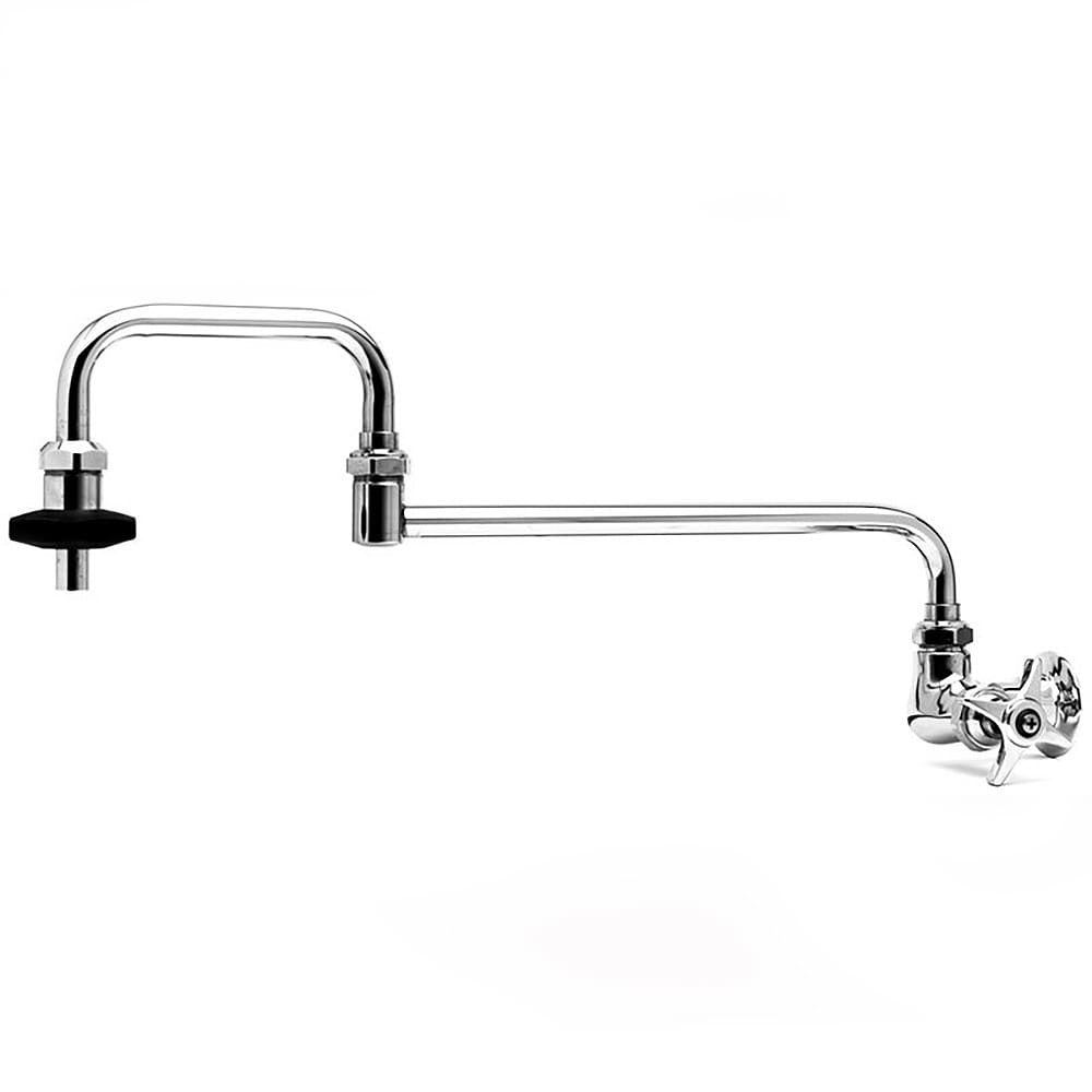 064-B0592 Splash Mount Pot Filler Faucet w/ 18" Double Jointed Swing Nozzle