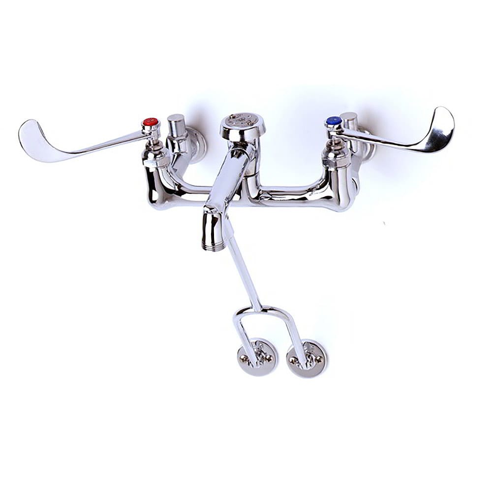 T&S B0657 Service Sink Faucet, Pail Hook, Wrist Action Handles