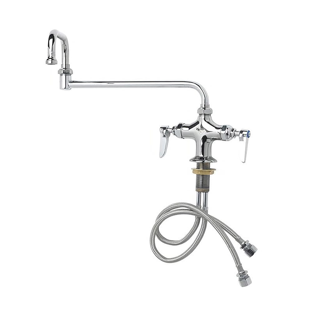 064-B0252 Deck Mount Pantry Faucet w/ 12" Double Jointed Swing Nozzle