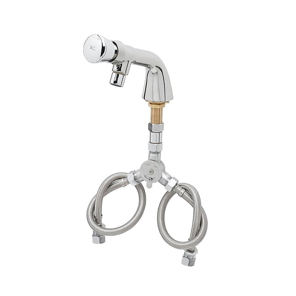 064-B0807WS Mixing Faucet w/ 1 Hole, Push Button
