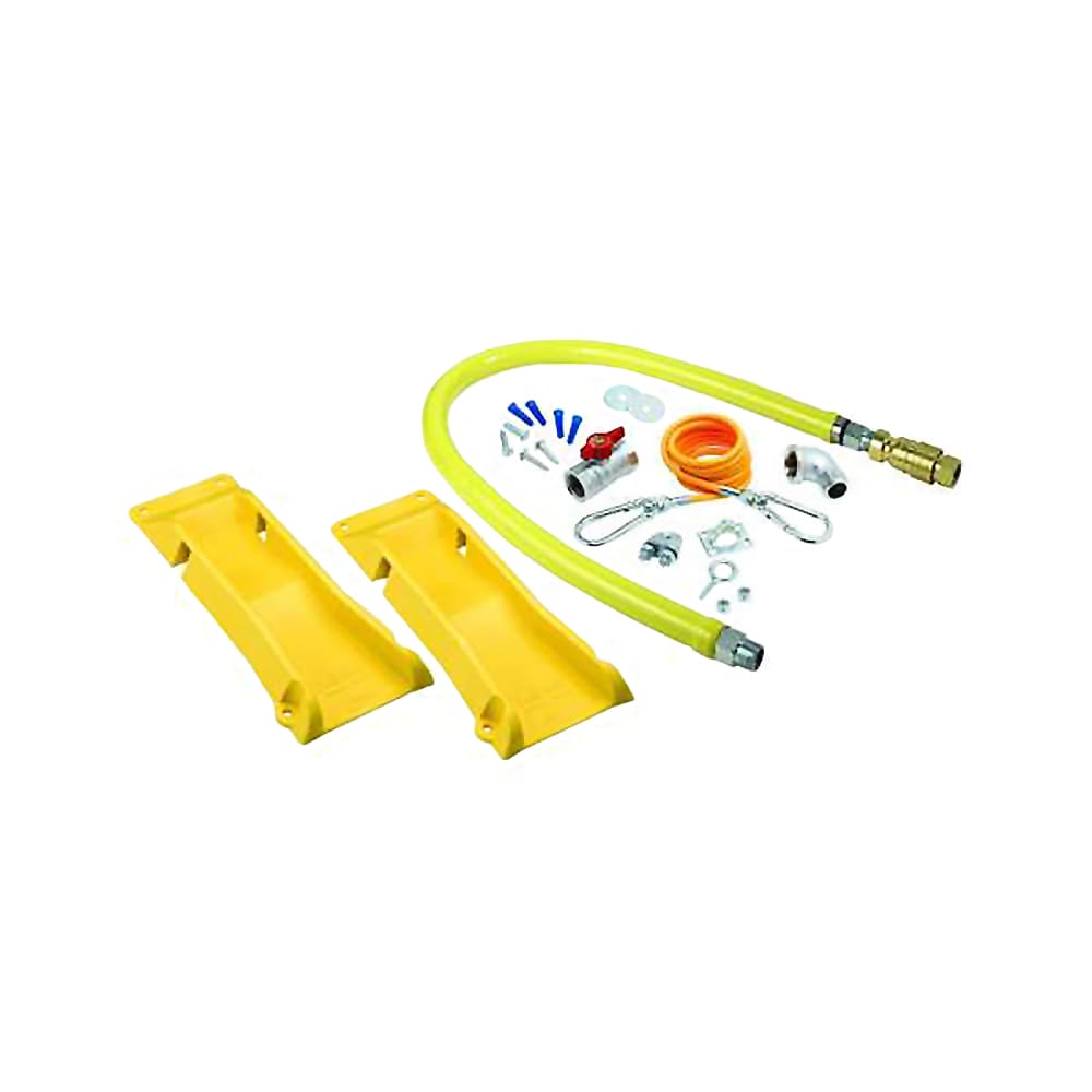 064-HG4D48KPS 48" Gas Appliance Connector w/ Quick Disconnect & Posi-Set Devices - Stain...