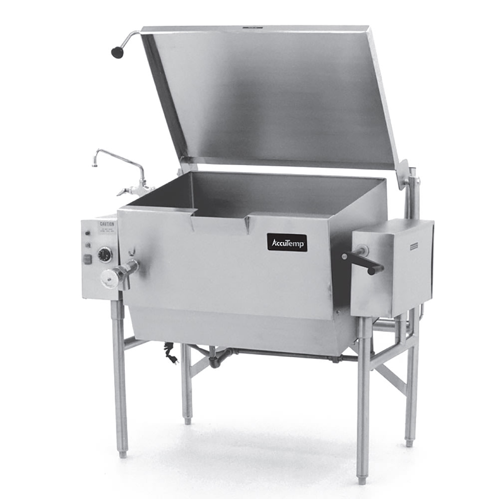 087-ALTGSE40LP 40 gal. Tilt Skillet - Open Leg Base, Peened Interior, Liquid Propane