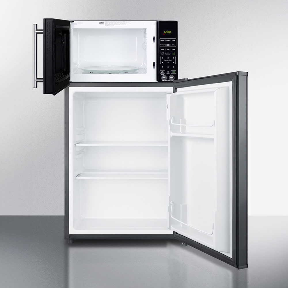 Summit MRF29KA 2.4 cu ft Refrigerator/Microwave Combo - Black, 115v