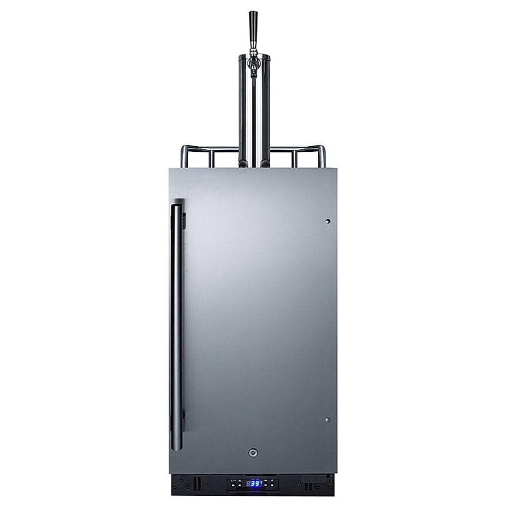 162-SBC15BEER 15" Kegerator Beer Dispenser w/ (1) Keg Capacity - (1) Column, Black/Stainless...