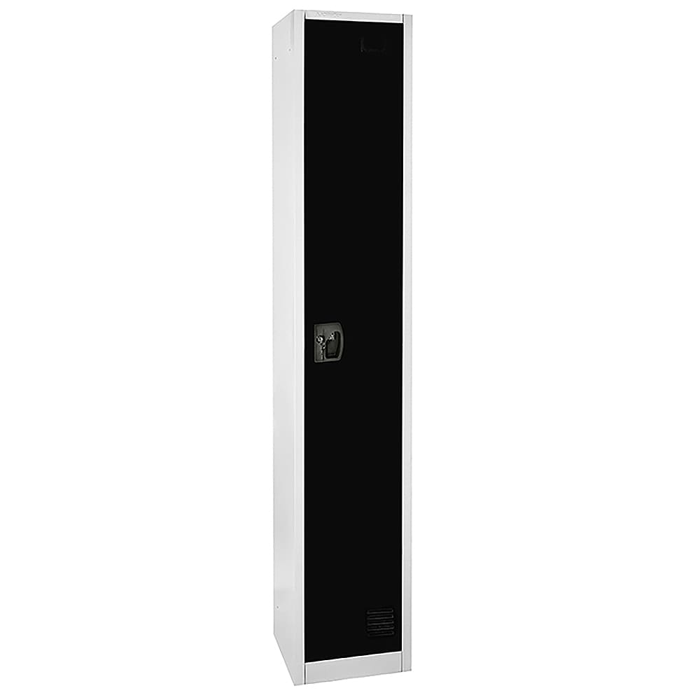 874-629201BLK One Section Locker w/ (2) Shelves - 12"W x 12"D x 72"H, Steel, Black