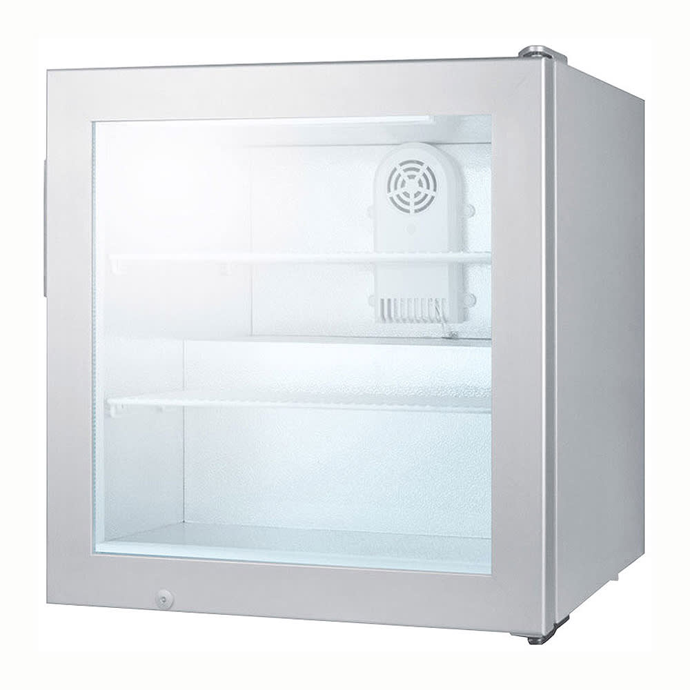 162-SCFU386 23 3/8" One Section Display Freezer w/ Swing Door - Rear Mount Compressor, White...