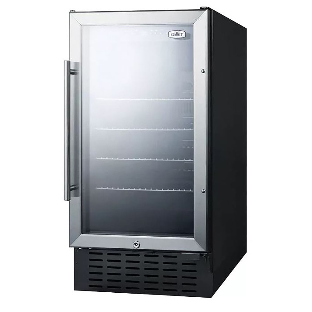 162-SCR1841BCSS 18" W Undercounter Refrigerator w/ 1 Glass Door, 115v