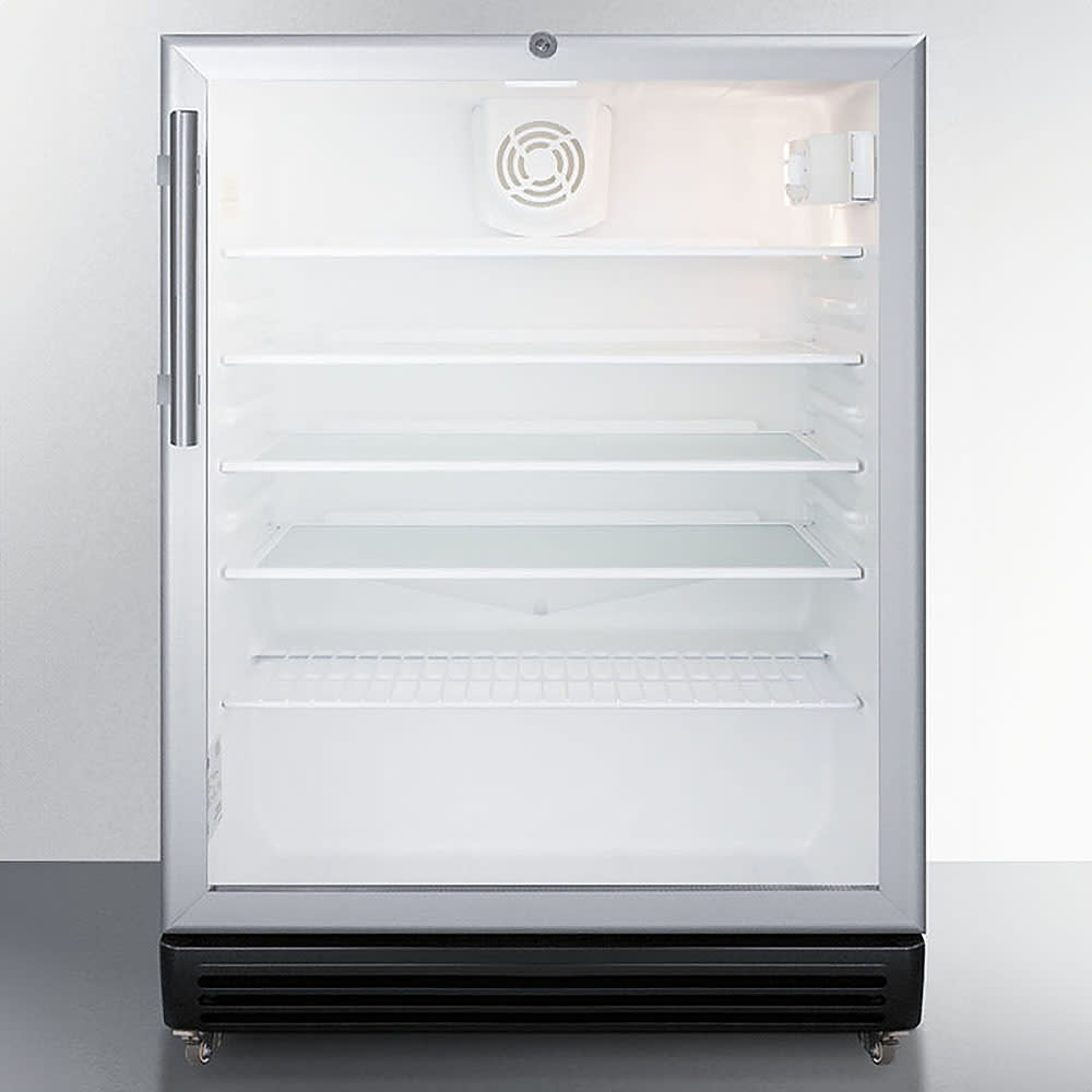 162-SCR600BGLMBL 23 5/8" W Undercounter Refrigerator w/ (1) Section & (1) Door, 115v