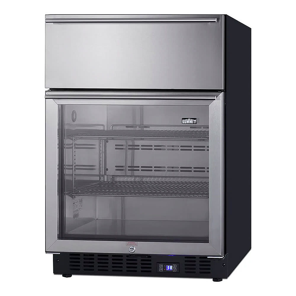 162-SCR615TD 23 5/8"W Undercounter Refrigerator w/ (1) Glass Door, 115v