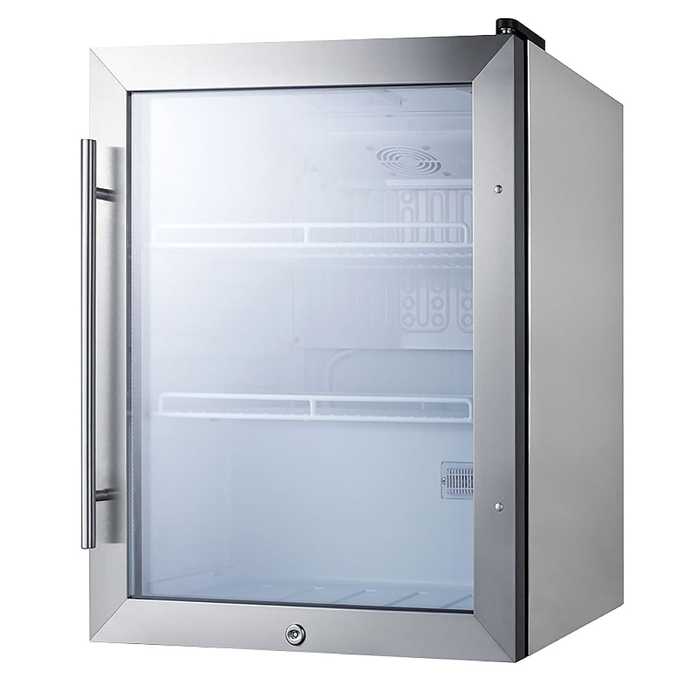 162-SPR314LOSCSS 2.1 cu ft Outdoor Countertop Refrigerator w/ Glass Door - Stainless Steel, 115v