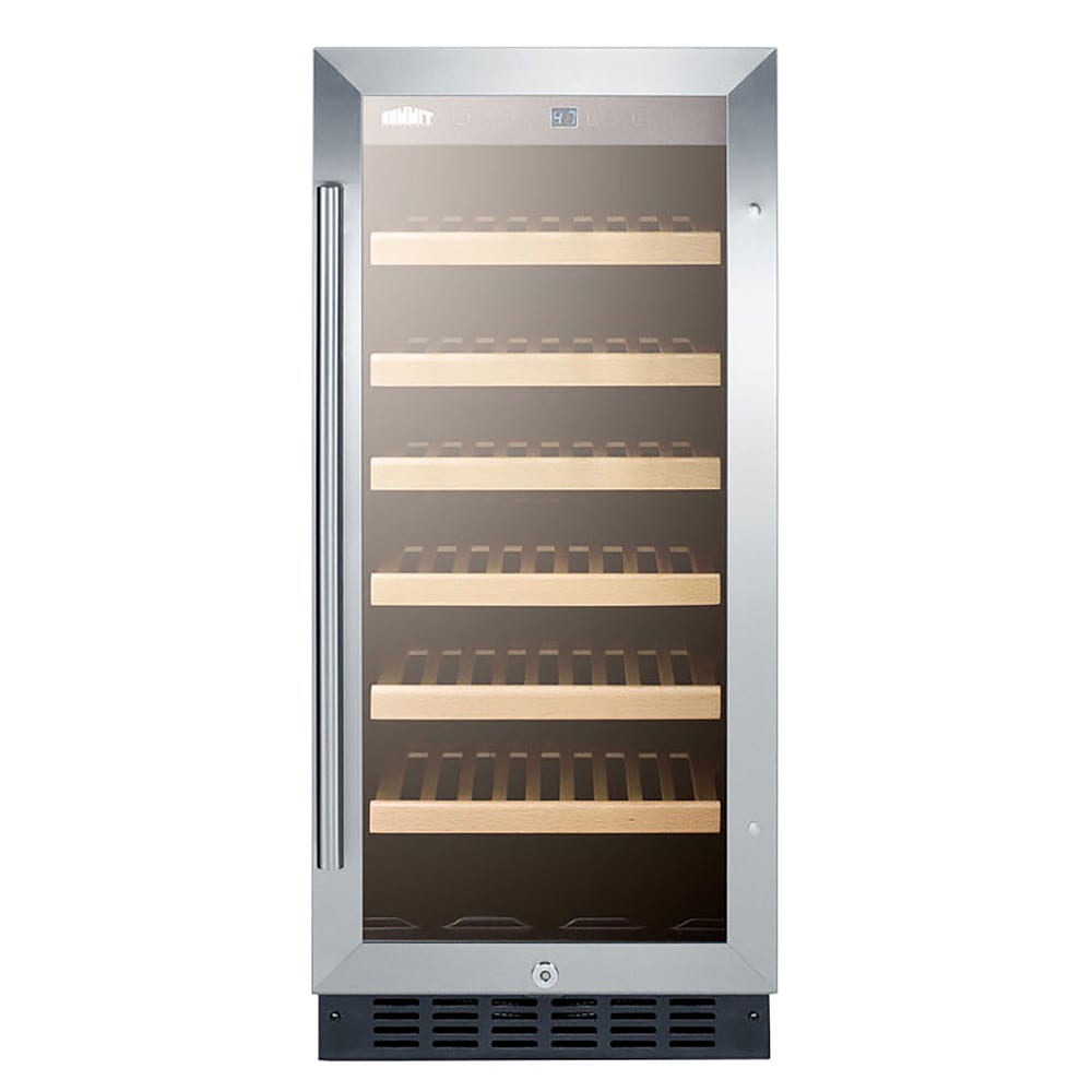 Summit SWC1535B 14 3/4" One Section Wine Cooler w/ (1) Zone 33 Bottle Capacity, 115v