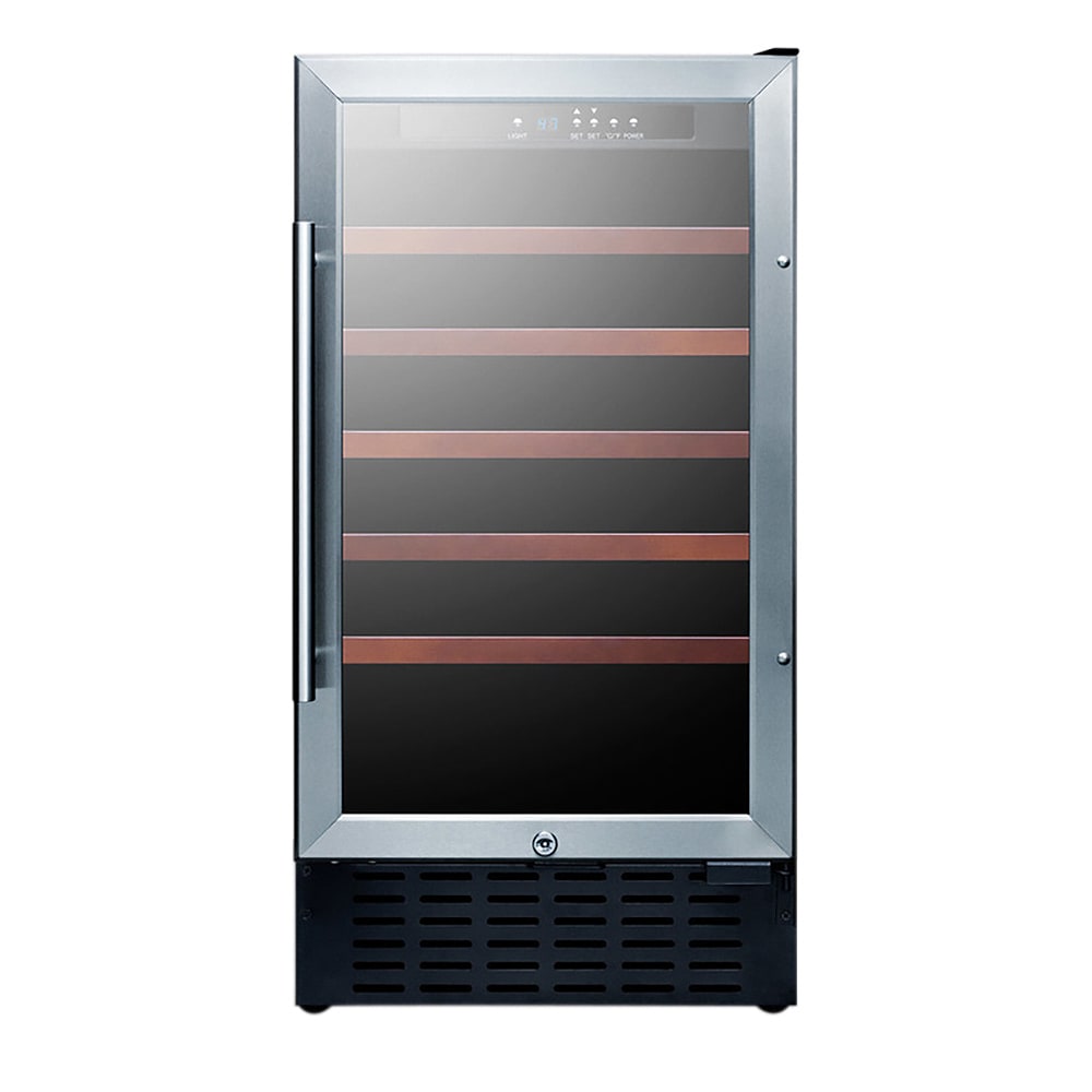 162-SWC1840BCSS 17 3/4" One Section Wine Cooler w/ (1) Zone - 34 Bottle Capacity, 115v