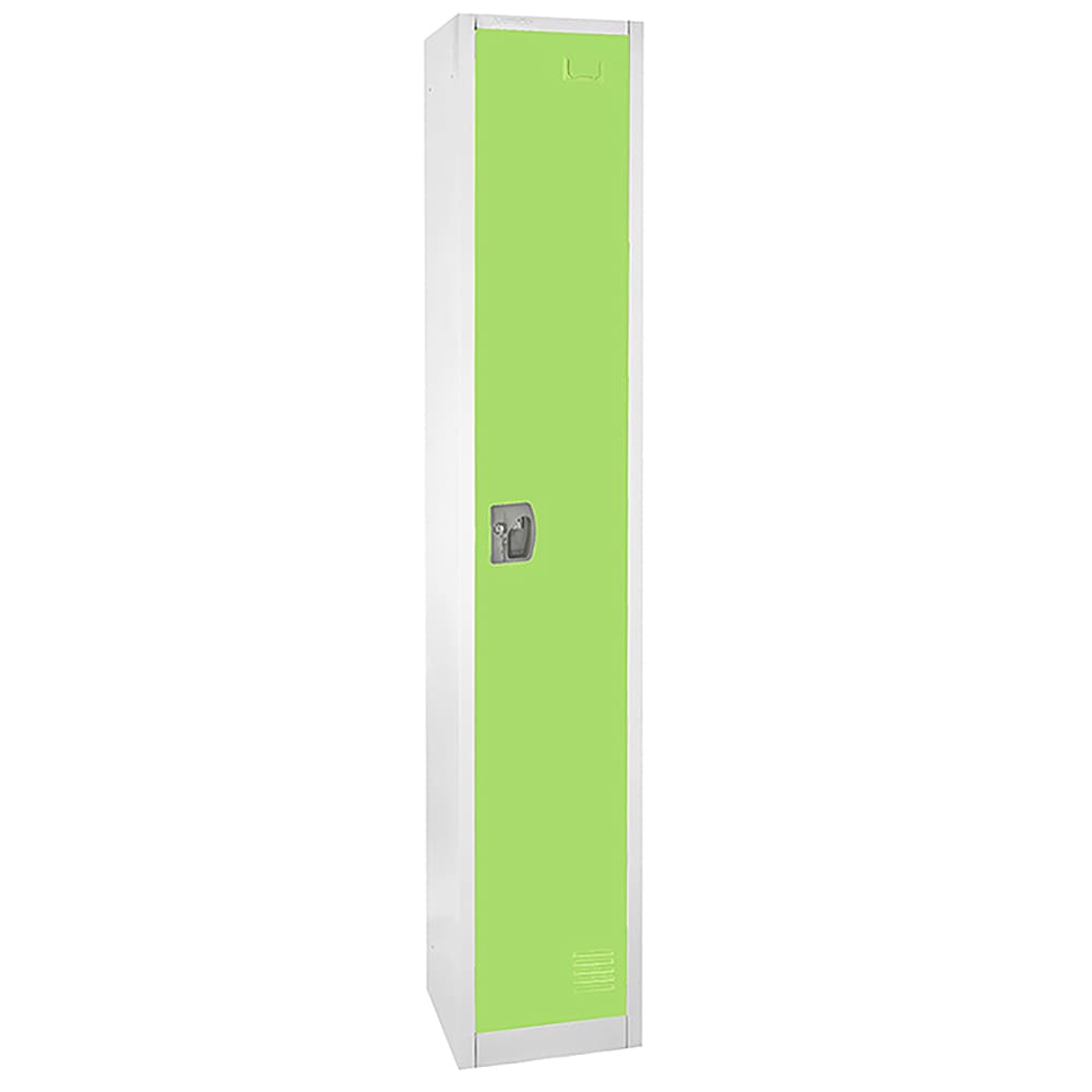 874-629201GRN One Section Locker w/ (2) Shelves - 12"W x 12"D x 72"H, Steel, Green