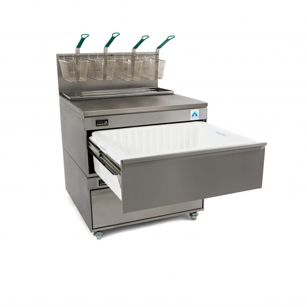 453-FR2C Fryer Station Worktop w/ (2) Hangers
