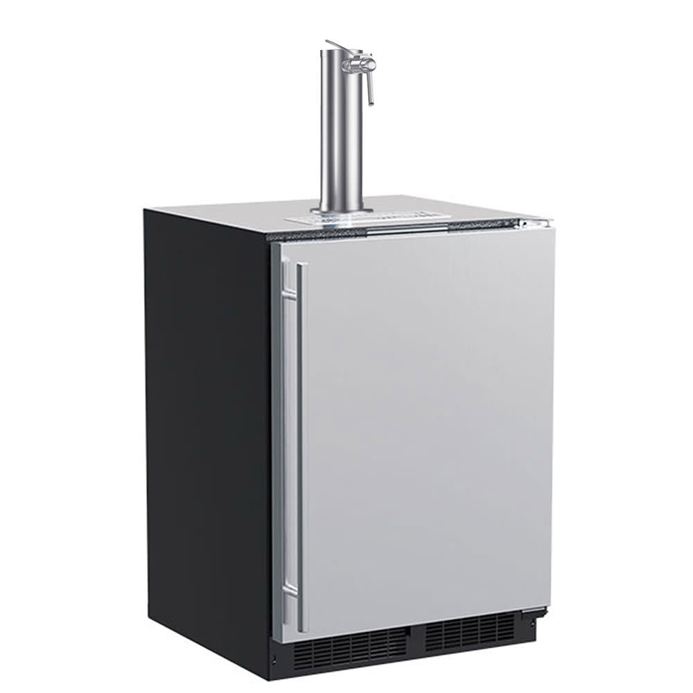 923-MLKR224SSC1A 24" Kegerator Wine Dispenser w/ (2) Keg Capacity - (1) Column, Silver, 115v