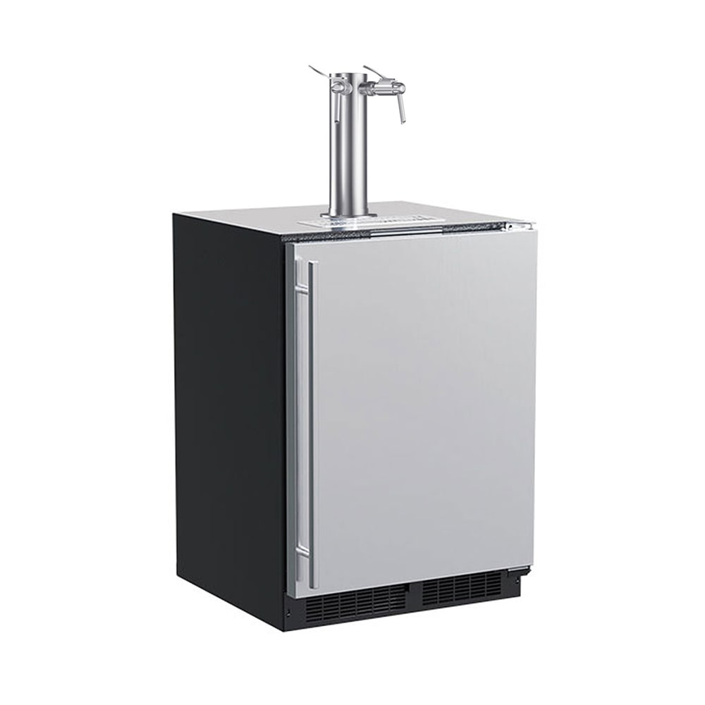 923-MLKR224SSD1A 24" Kegerator Wine Dispenser w/ (2) Keg Capacity - (2) Columns, Silver, 115...