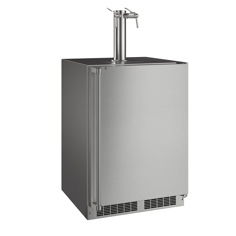 923-MOKR124SSD1A 24" Kegerator Wine Dispenser w/ 2 Keg Capacity - 2 Columns, Silver, 115v