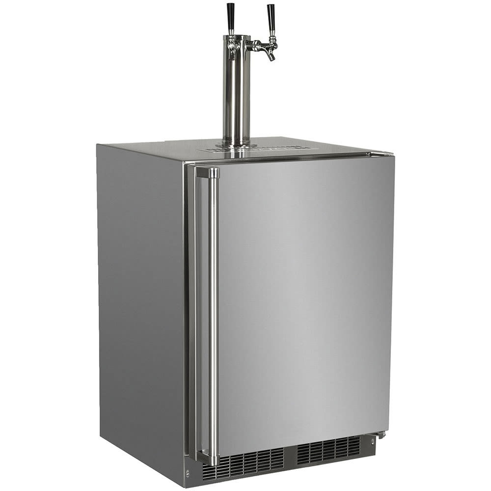 923-MOKR124SSB1A 24" Kegerator Beer Dispenser w/ 2 Keg Capacity - 2 Columns, Silver, 115v