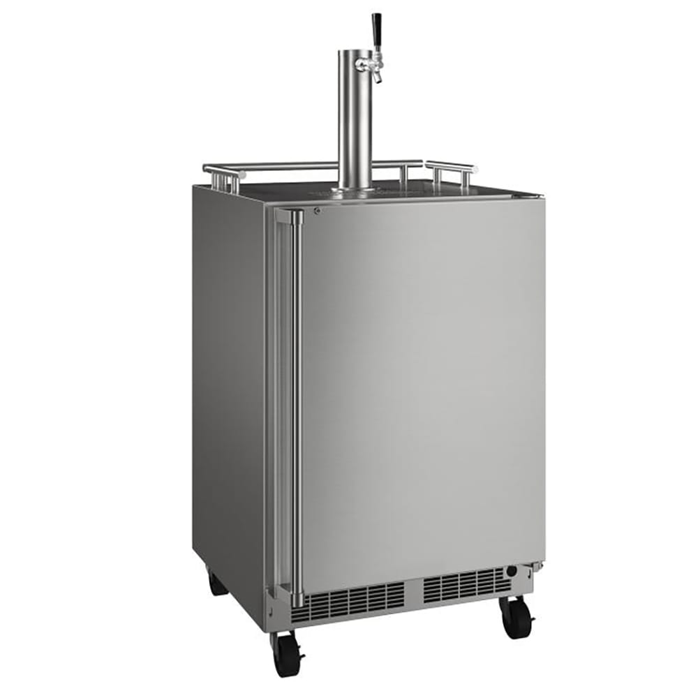 923-MOKR224SSA1A 24" Kegerator Beer Dispenser w/ (2) Keg Capacity - (1) Column, Silver, 115v