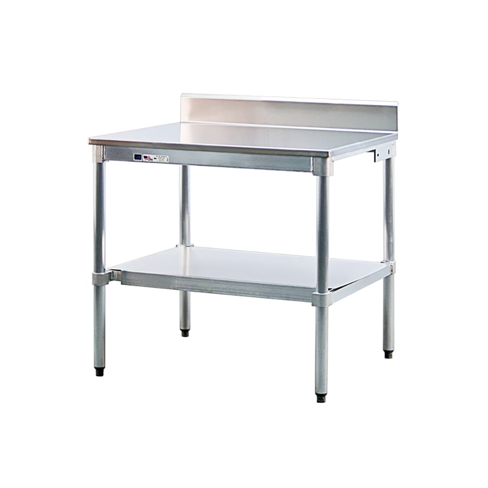 098-24US84KD Undershelf for Work Table w/ Knock Down Frame, 84" x 24", Aluminum