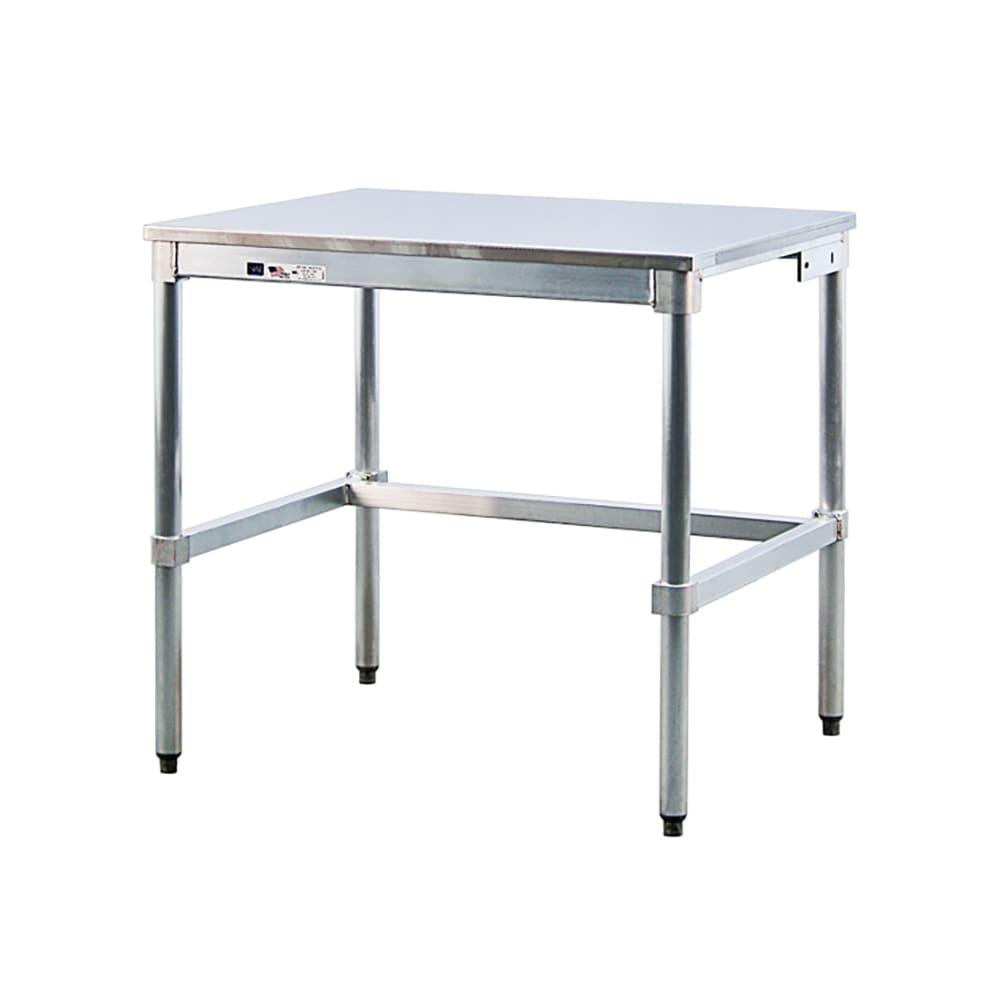098-24SS48KD 48" 16 ga Work Table w/ 304 Series Stainless Flat Top