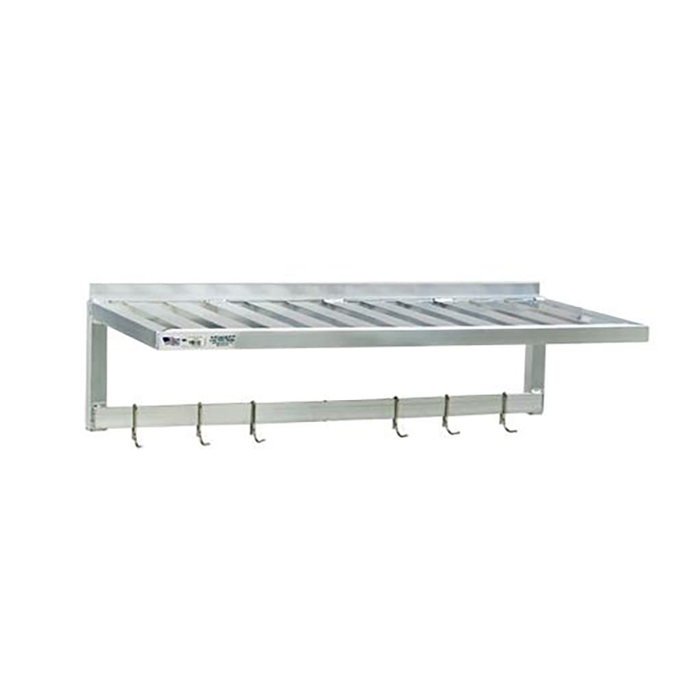 098-1121PR T-Bar Wall Mounted Shelf, 36"W x 20"D, Aluminum