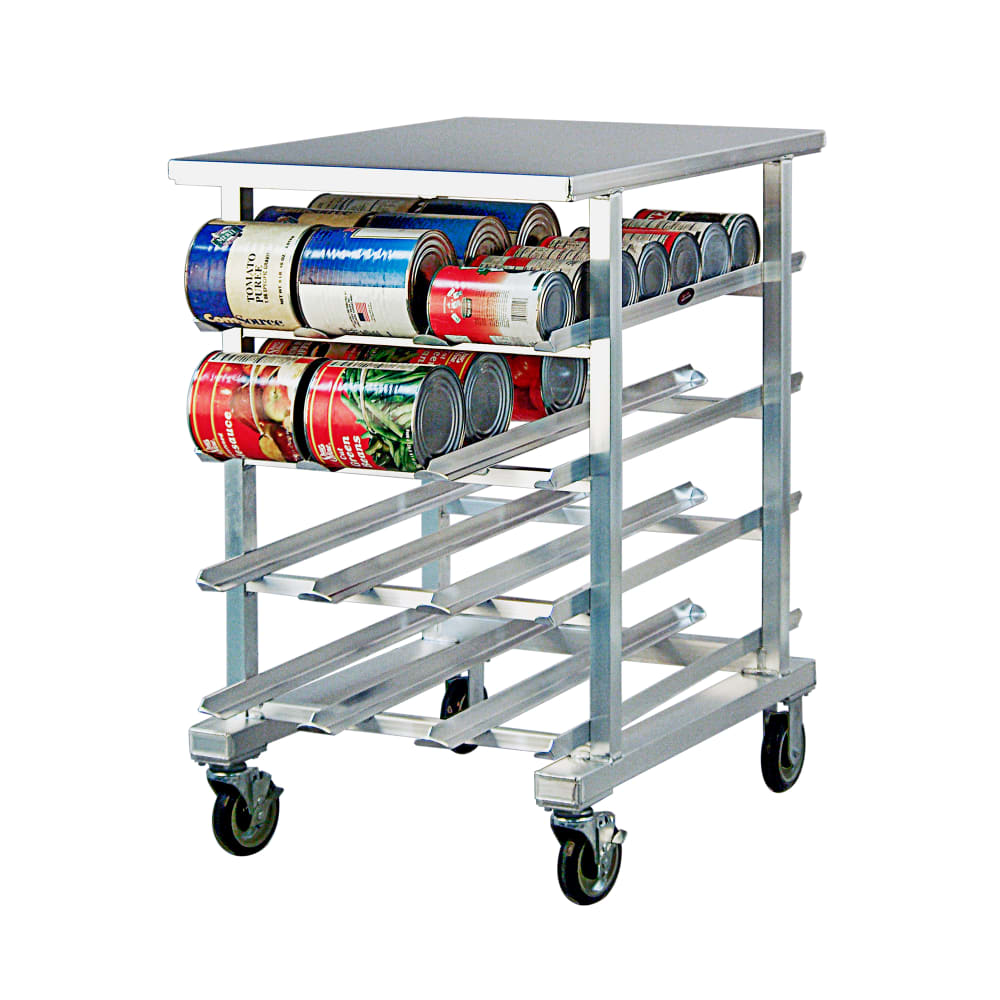098-1225 41"H Mobile Can Rack w/ (72) #10 or (96) #5 Capacity