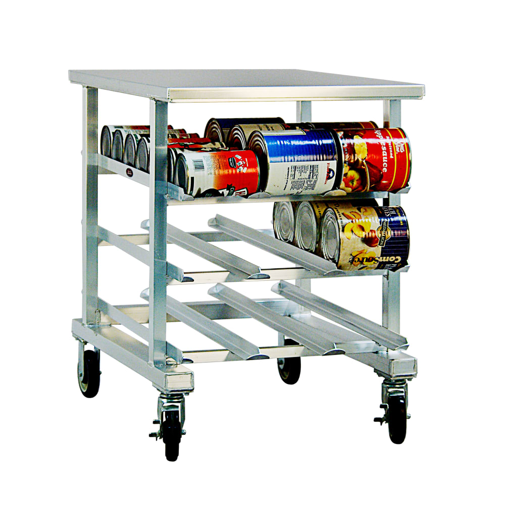 098-1236 35"H Mobile Can Rack w/ (54) #10 or (72) #5 Capacity
