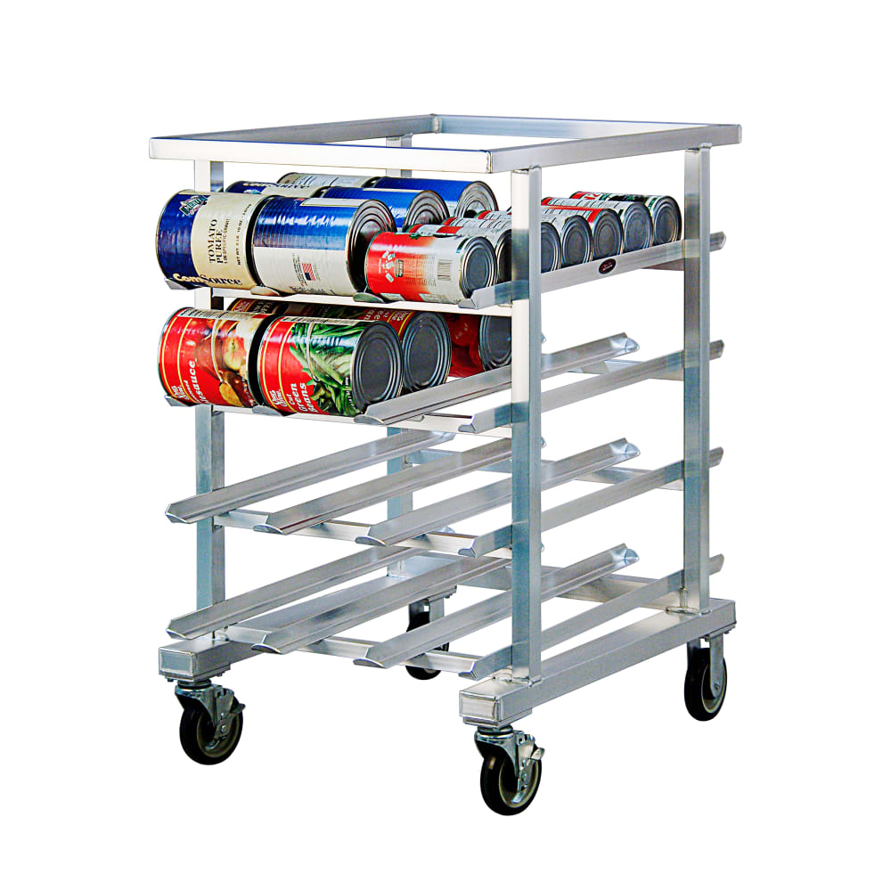 098-1226NT 41"H Mobile Can Rack w/ (72) #10 or (96) #5 Capacity