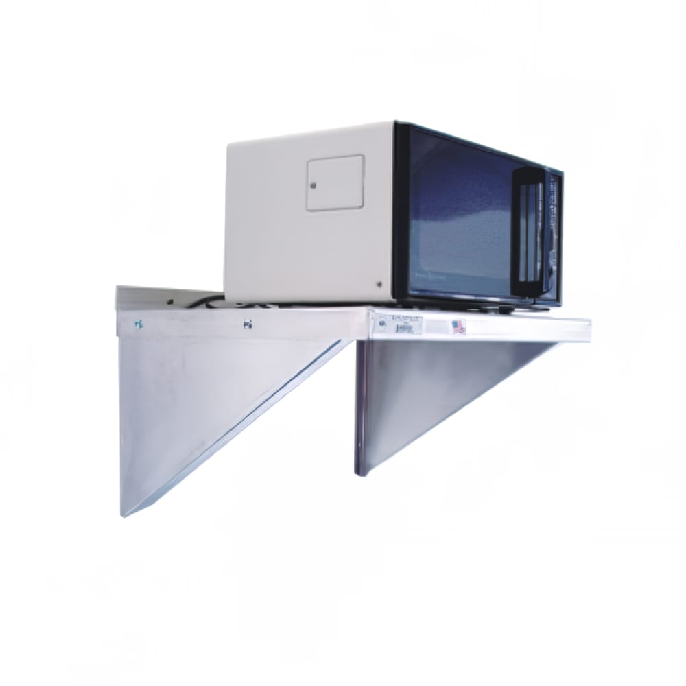 098-95883 Solid Wall Mounted Shelf, 24"W x 24"D, Aluminum