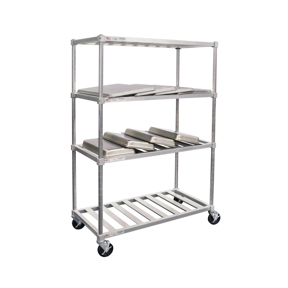098-PM2448 48" Mobile Pot & Pan Rack w/ 1200 lb Capacity, Aluminum